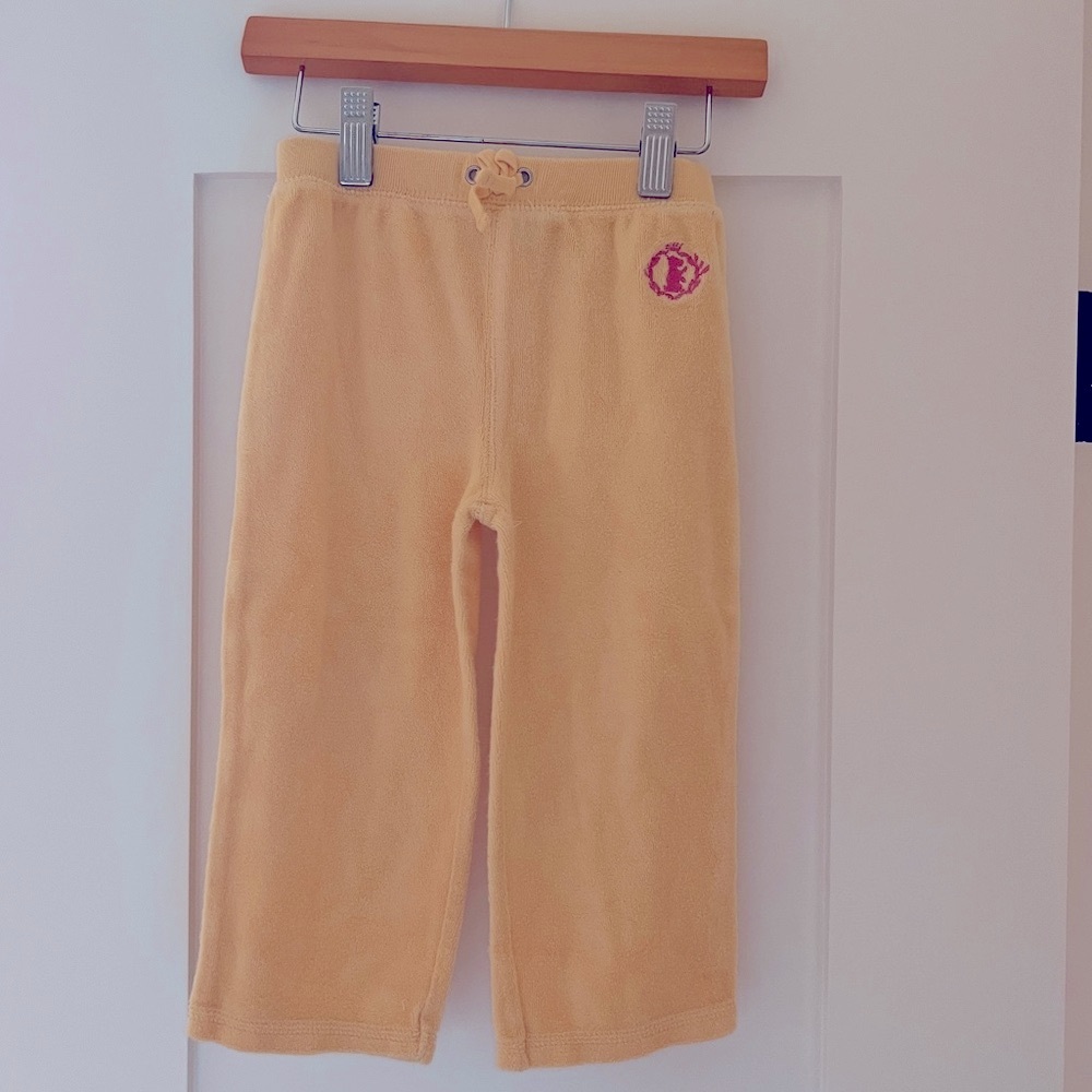 Juicy Couture Yellow Infant Baby Girl Velour Sweatpants 18-24 months